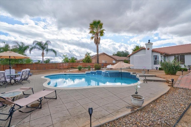 view of pool with a patio area