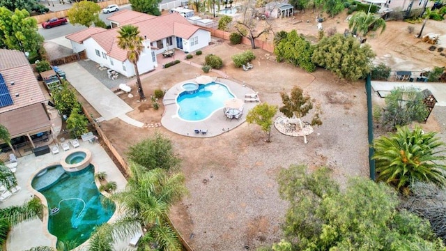 birds eye view of property