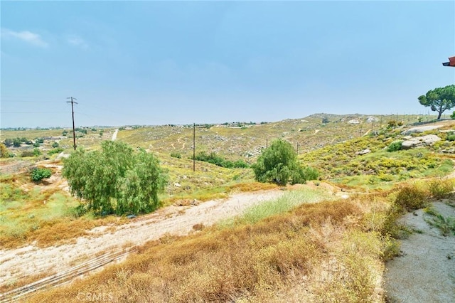 view of landscape featuring a rural view