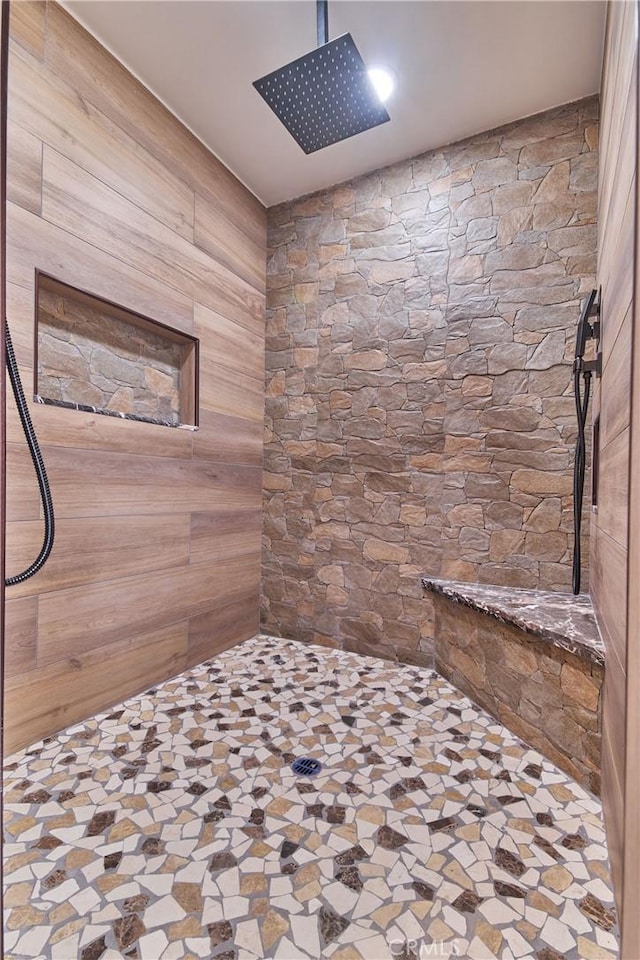 bathroom with walk in shower