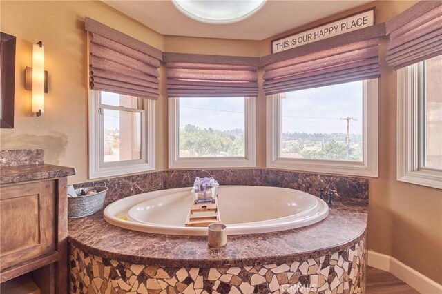 bathroom with a bathing tub