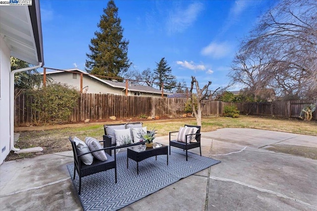 view of patio featuring outdoor lounge area