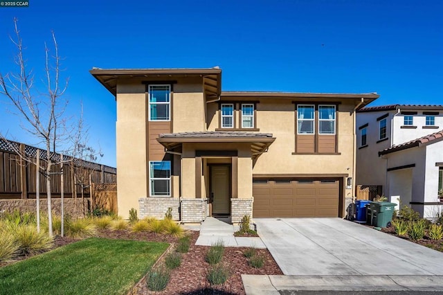 view of front of house featuring a garage