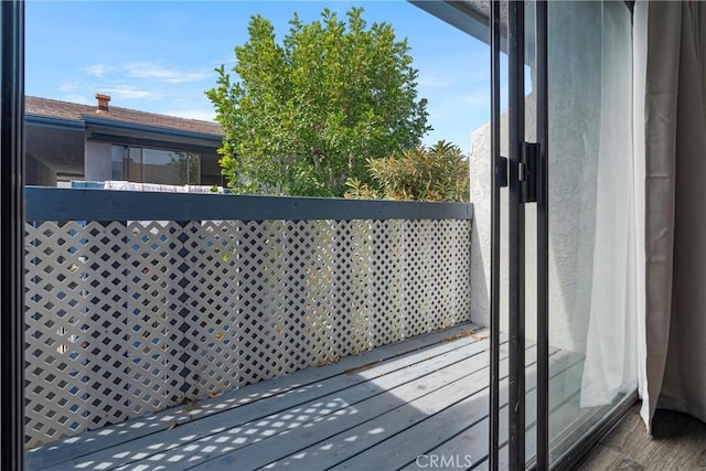 view of balcony