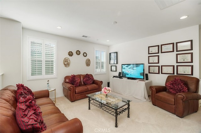 view of carpeted living room