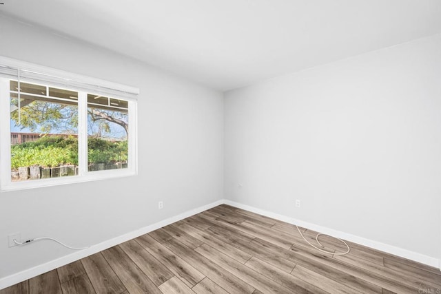 empty room featuring light wood-type flooring