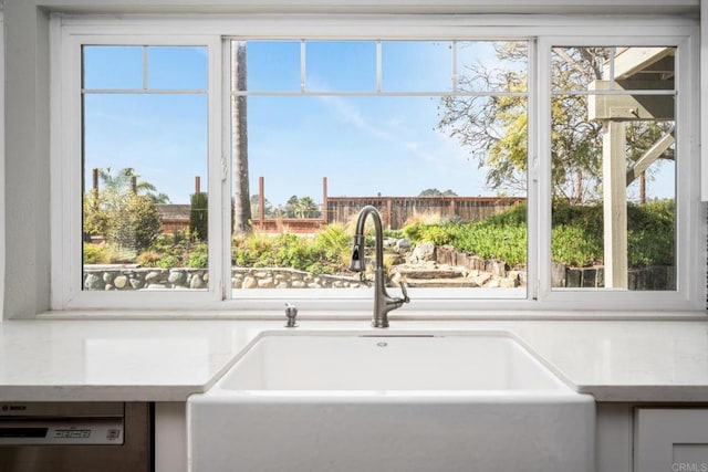 kitchen with stainless steel dishwasher and sink