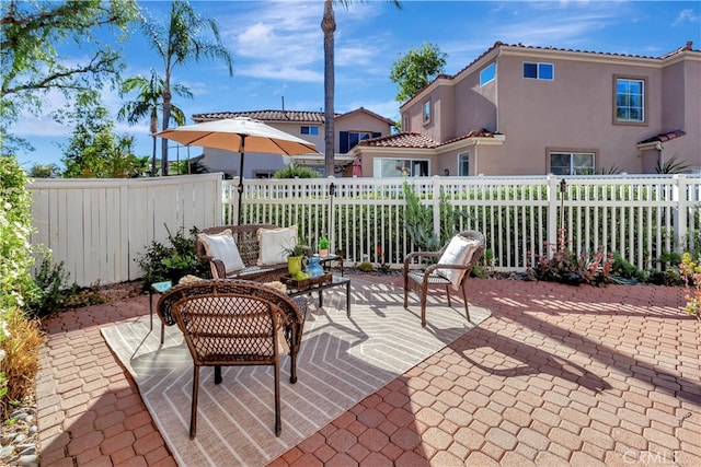 view of patio / terrace with outdoor lounge area