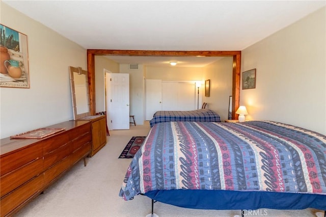 view of carpeted bedroom