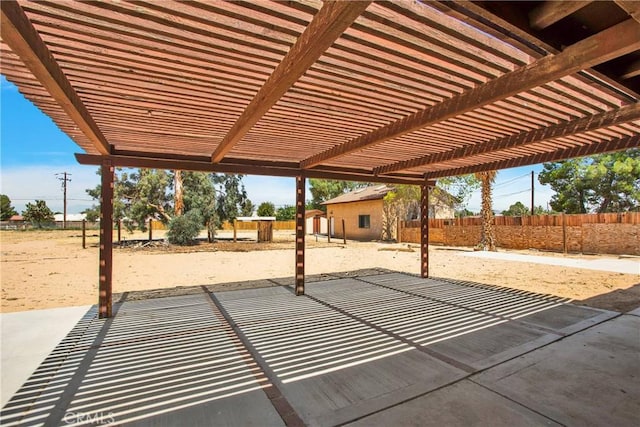 view of patio / terrace with a pergola