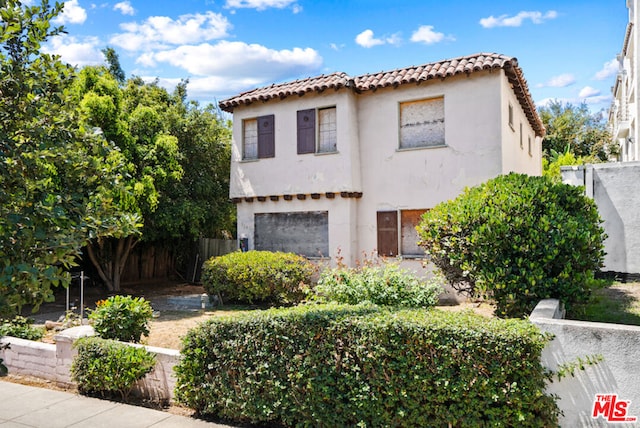 view of mediterranean / spanish house