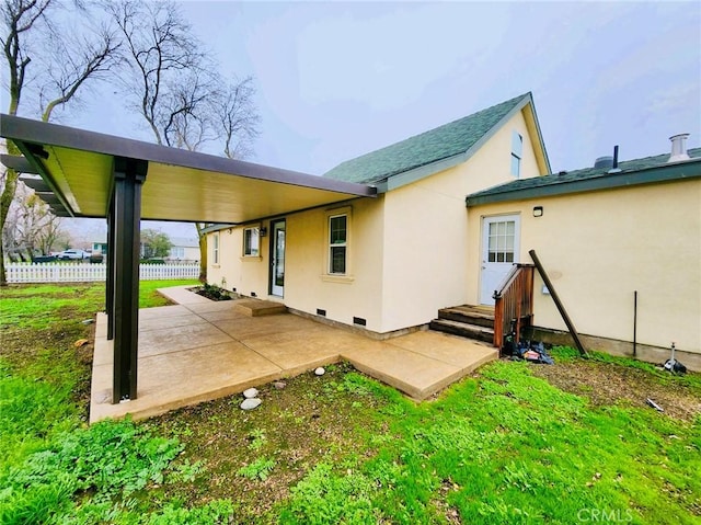 back of house featuring a patio area