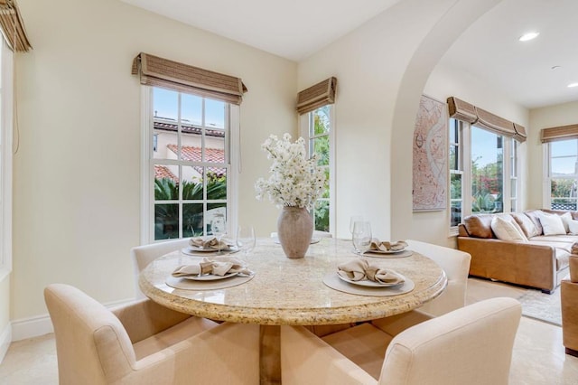 view of dining space