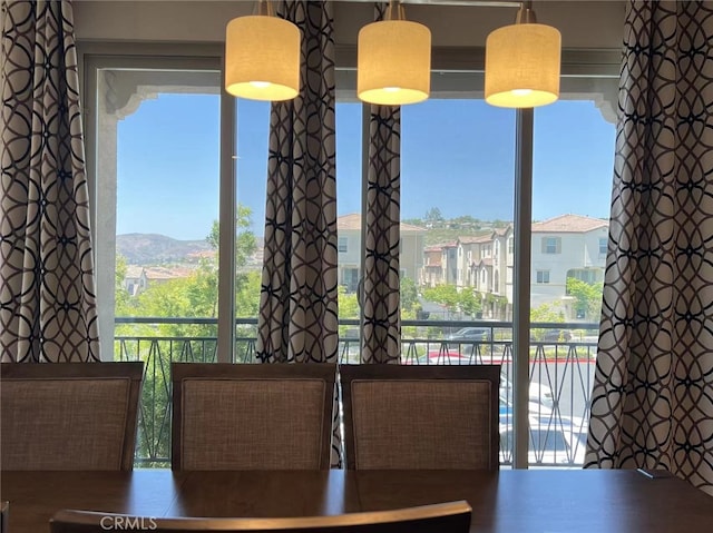 view of unfurnished dining area