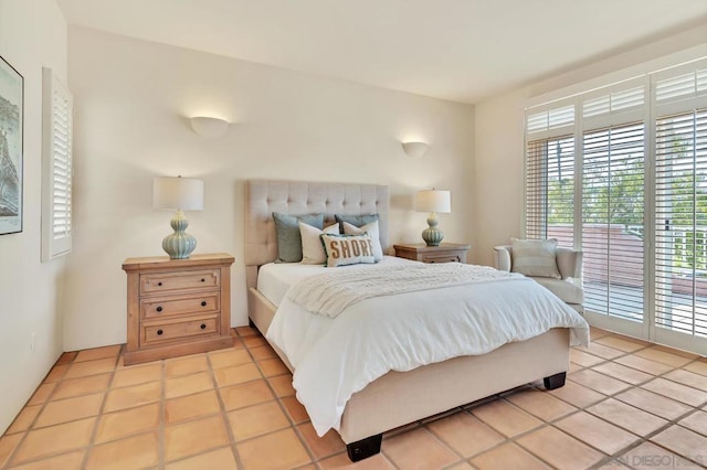 view of tiled bedroom