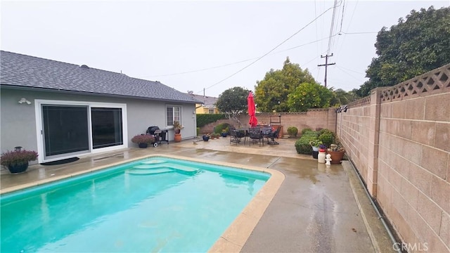 view of pool featuring a patio area