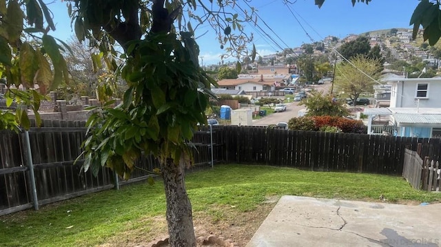 view of yard with a patio area