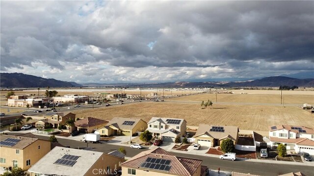 bird's eye view featuring a mountain view