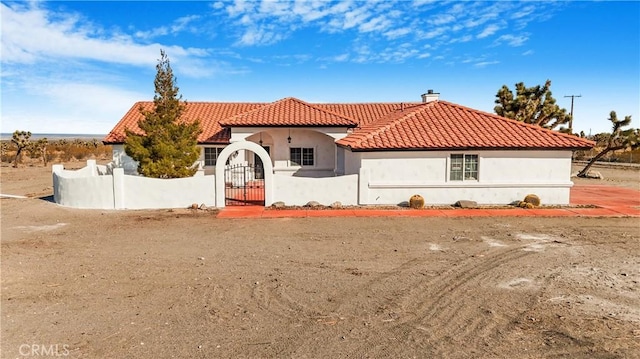 view of mediterranean / spanish house