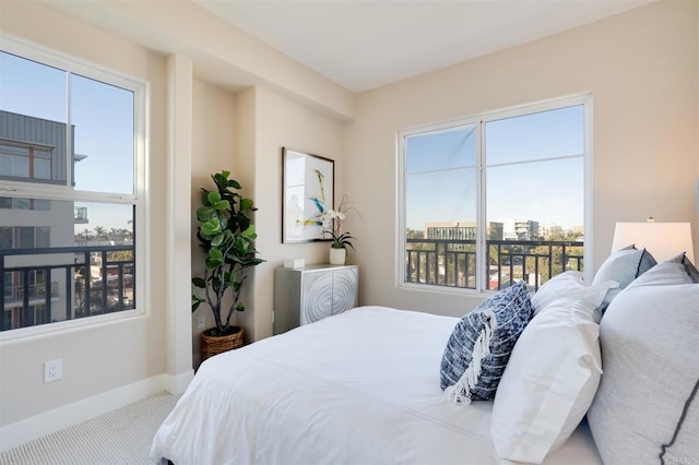 view of carpeted bedroom