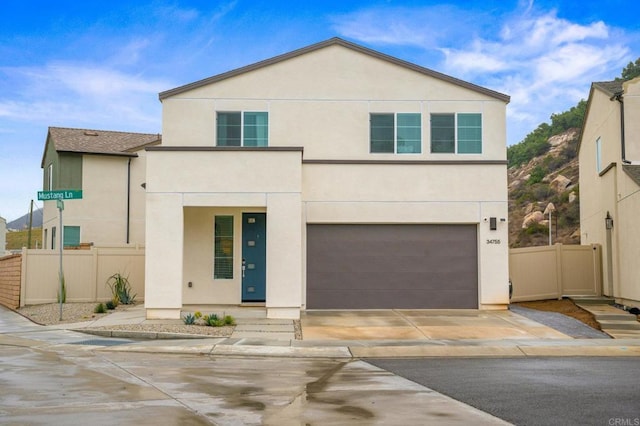 view of front of home featuring a garage