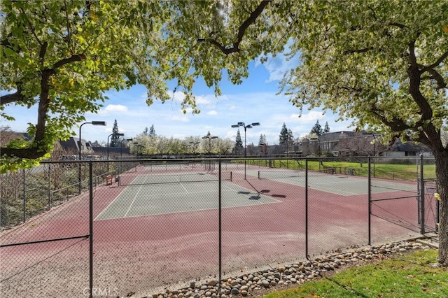 view of tennis court