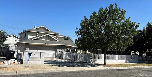 view of front of home with a garage