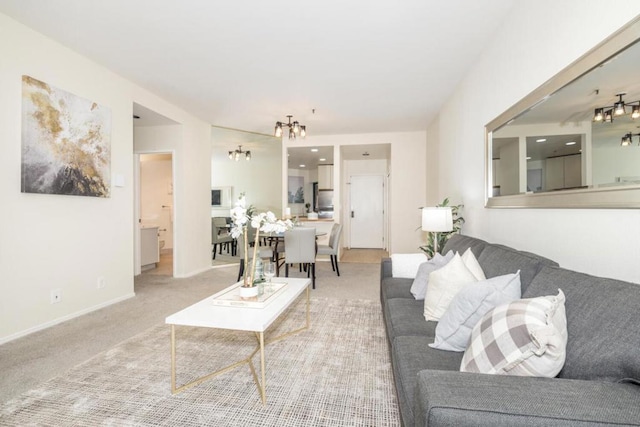 view of carpeted living room