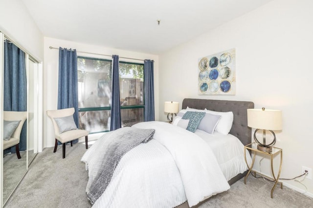 view of carpeted bedroom