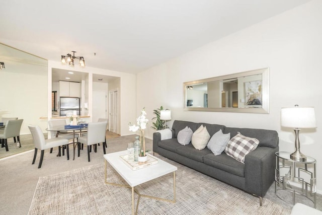 view of carpeted living room