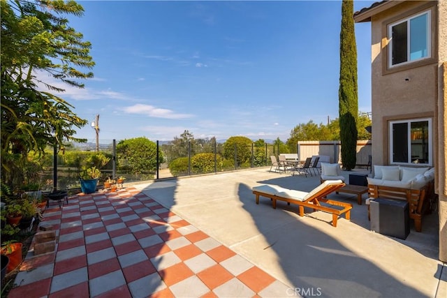 view of patio / terrace with outdoor lounge area