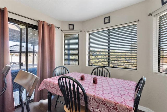 view of dining area