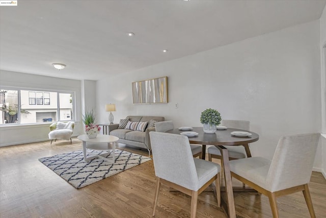 dining room featuring light hardwood / wood-style floors