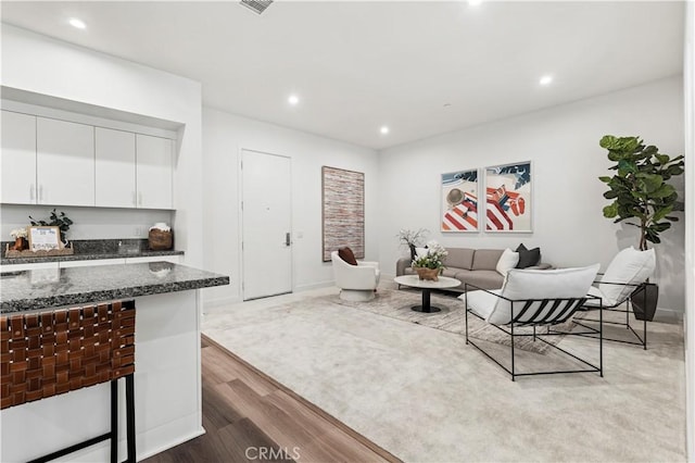 living room featuring hardwood / wood-style floors