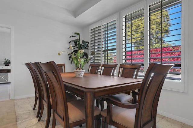 view of dining space