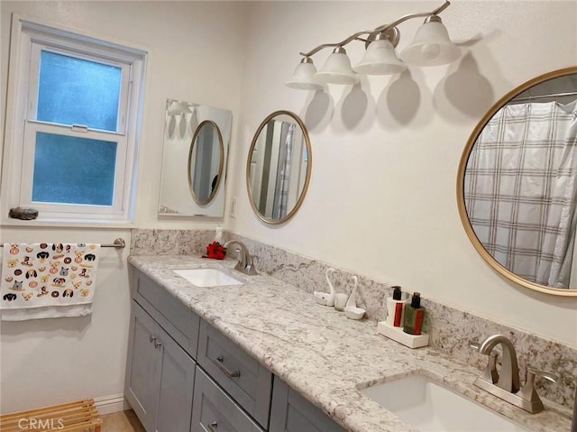 bathroom with vanity