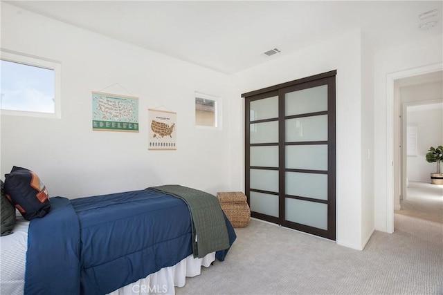 view of carpeted bedroom