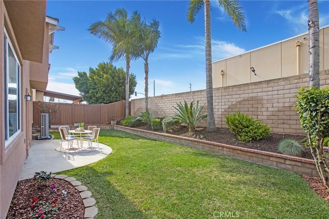 view of yard featuring a patio area