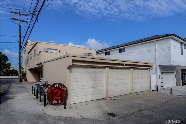 view of home's exterior with a garage