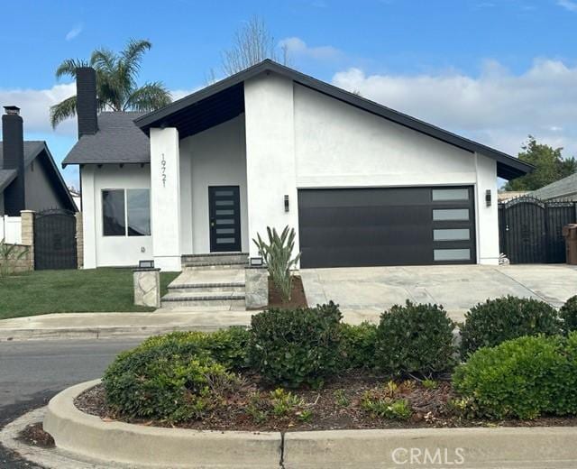 contemporary house with a garage