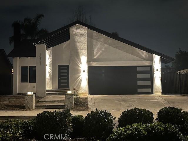 contemporary house with a garage