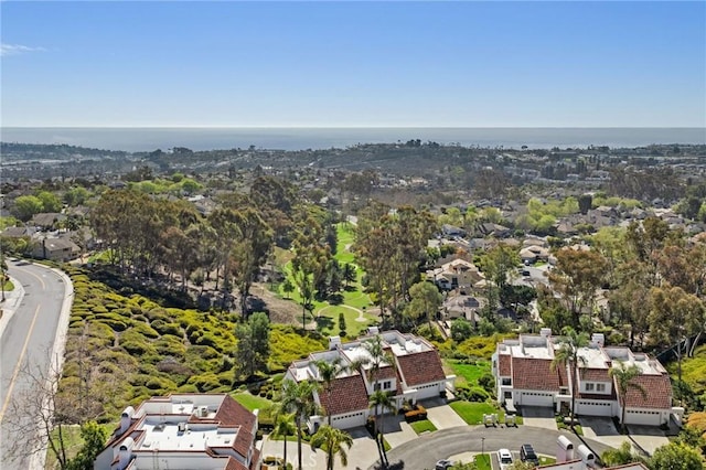 aerial view with a residential view