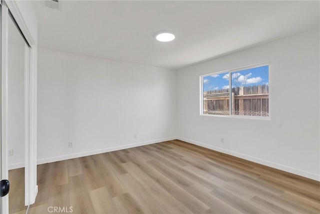 interior space with light hardwood / wood-style floors