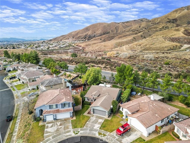 aerial view featuring a mountain view