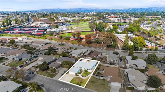 bird's eye view featuring a mountain view