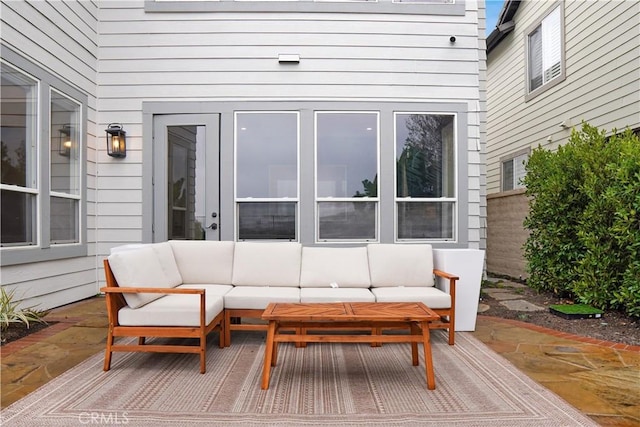 view of patio / terrace featuring an outdoor living space