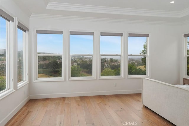 unfurnished sunroom with plenty of natural light