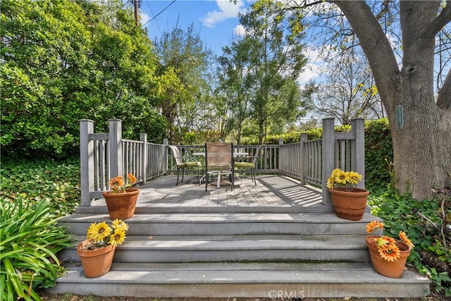 view of wooden terrace