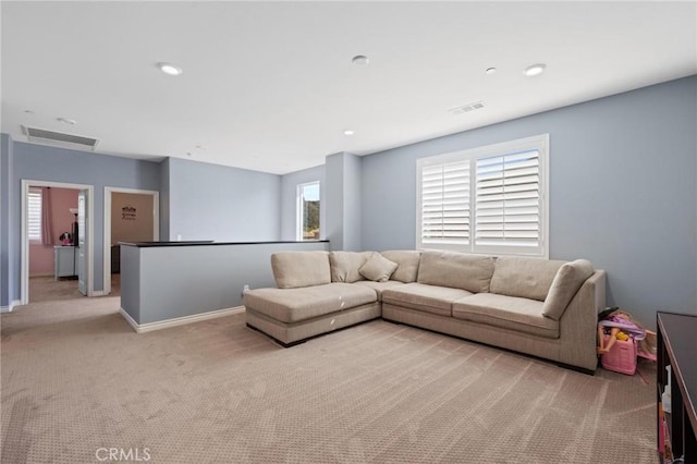 view of carpeted living room