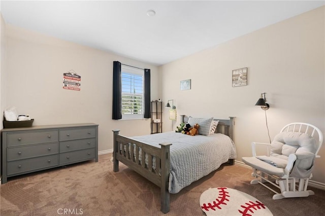 view of carpeted bedroom